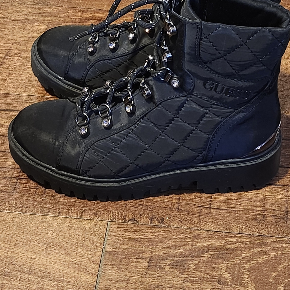 Guess Black Quilted Boots